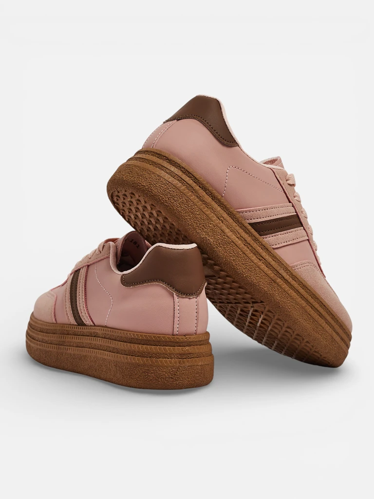 Дамски сникърси Flora Розови Екологични Спортни за Лятото