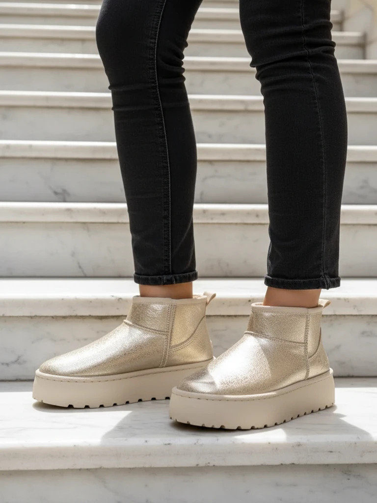 Royalfashion Дамски ботуши за сняг на платформа a'la Dagodo