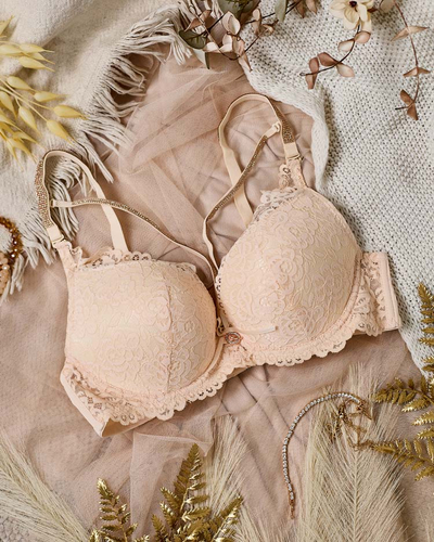 Royalfashion Дамски сутиен, украсен с дантела