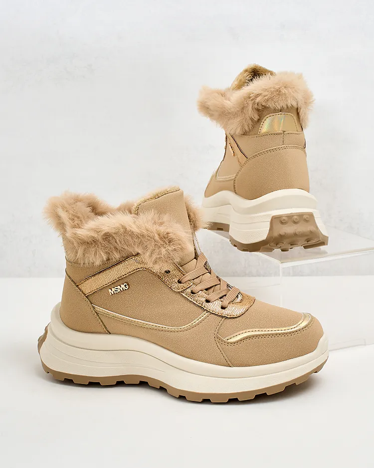 Royalfashion Затоплени дамски маратонки с кожа Mofell