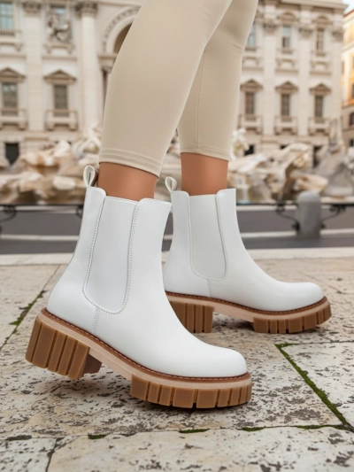 Боти до глезена на токче от еко набук Amber Walk