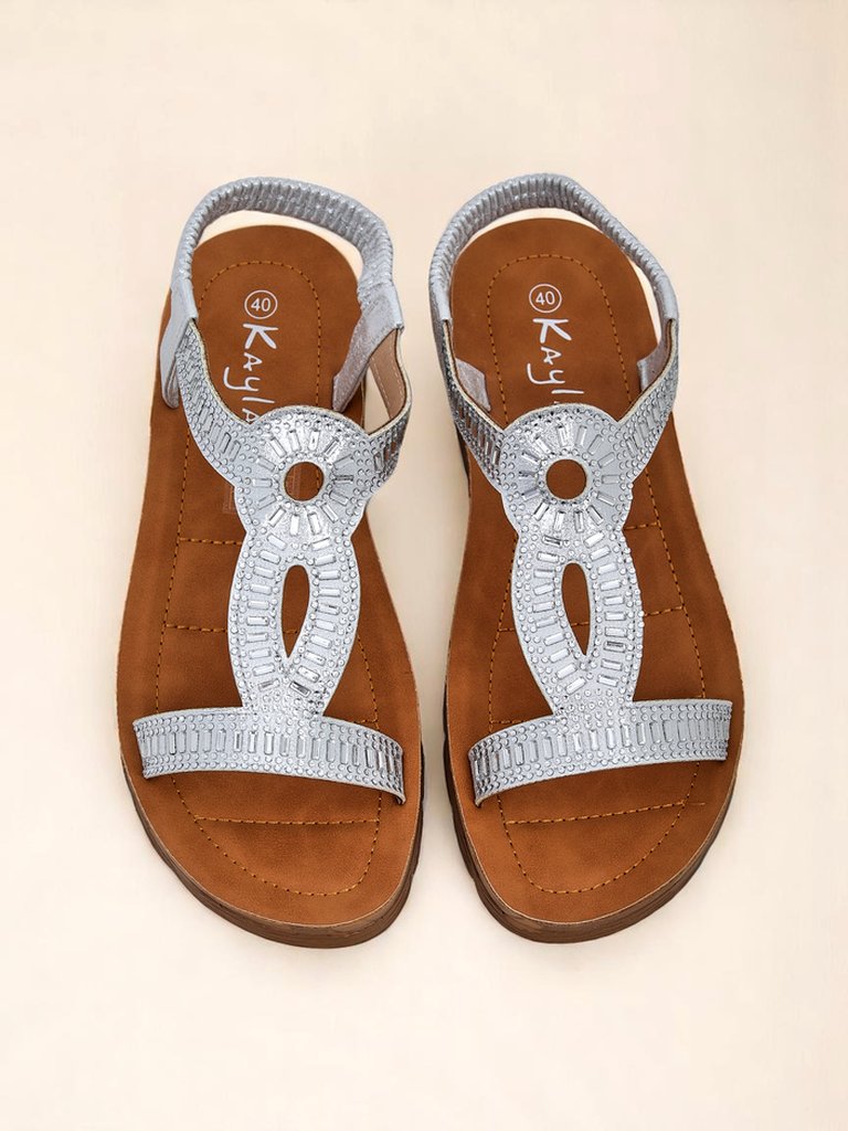 Royalfashion Дамски сандали с декоративни каишки Ava Shine