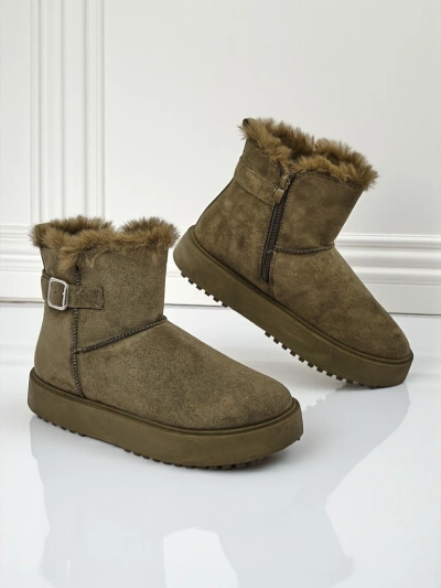 Royalfashion Къси дамски боти тип сноубутс Aurelia Classico