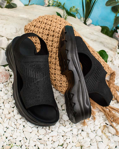 Royalfashion Дамски сандали с горна част и циркони Alebin