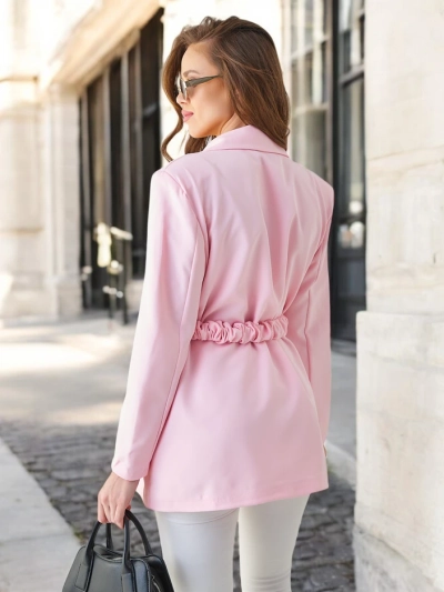 Рокля на Royalfashion с колан и декоративен цвете