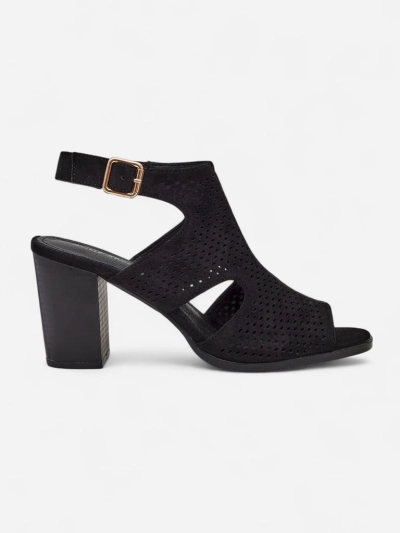 Royalfashion дамски сандали с блок ток и изрязани мотиви Abetle