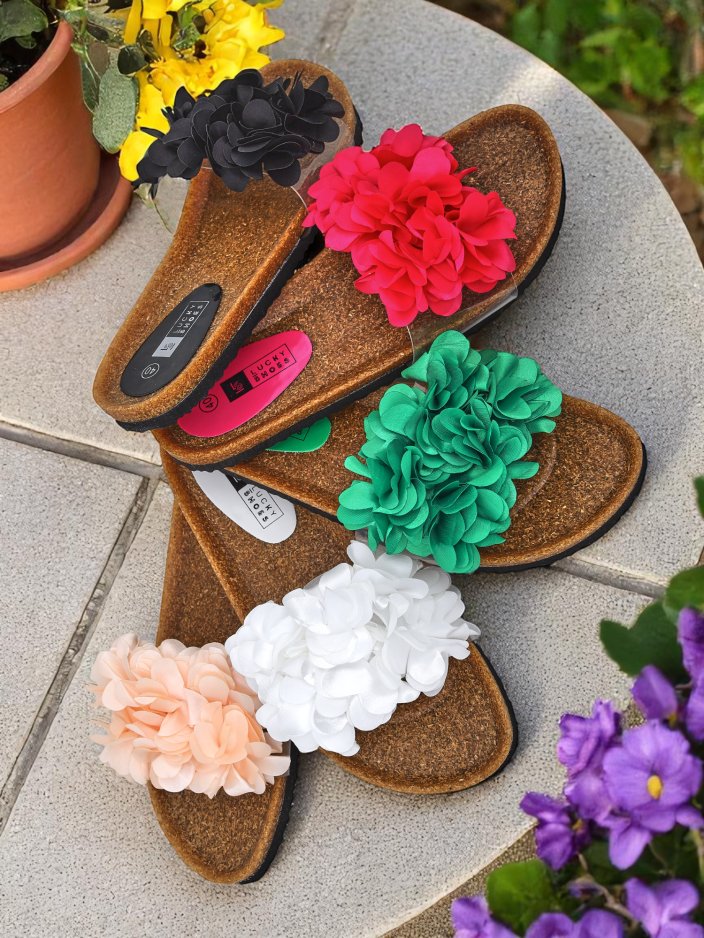 Royalfashion Дамски чехли с цветчета Flora Soft