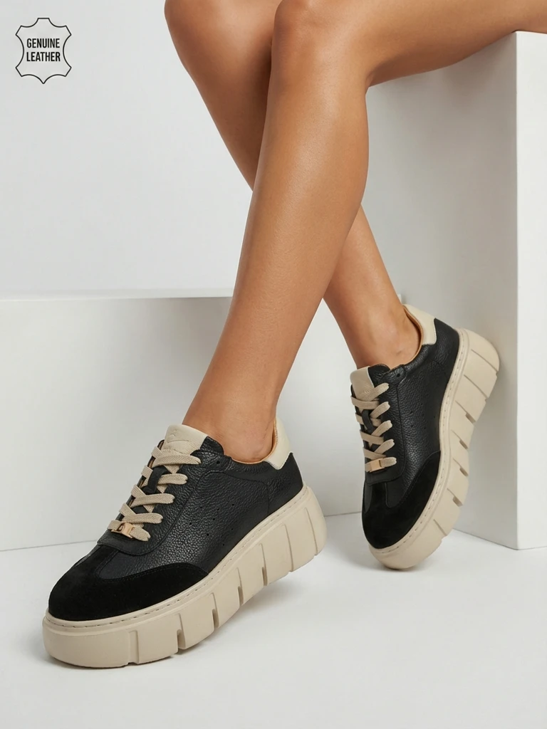 Спортни дамски маратонки от естествена кожа Taures