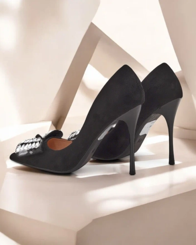 Кралска мода Дамски обувки с висок ток и панделка Cocarte