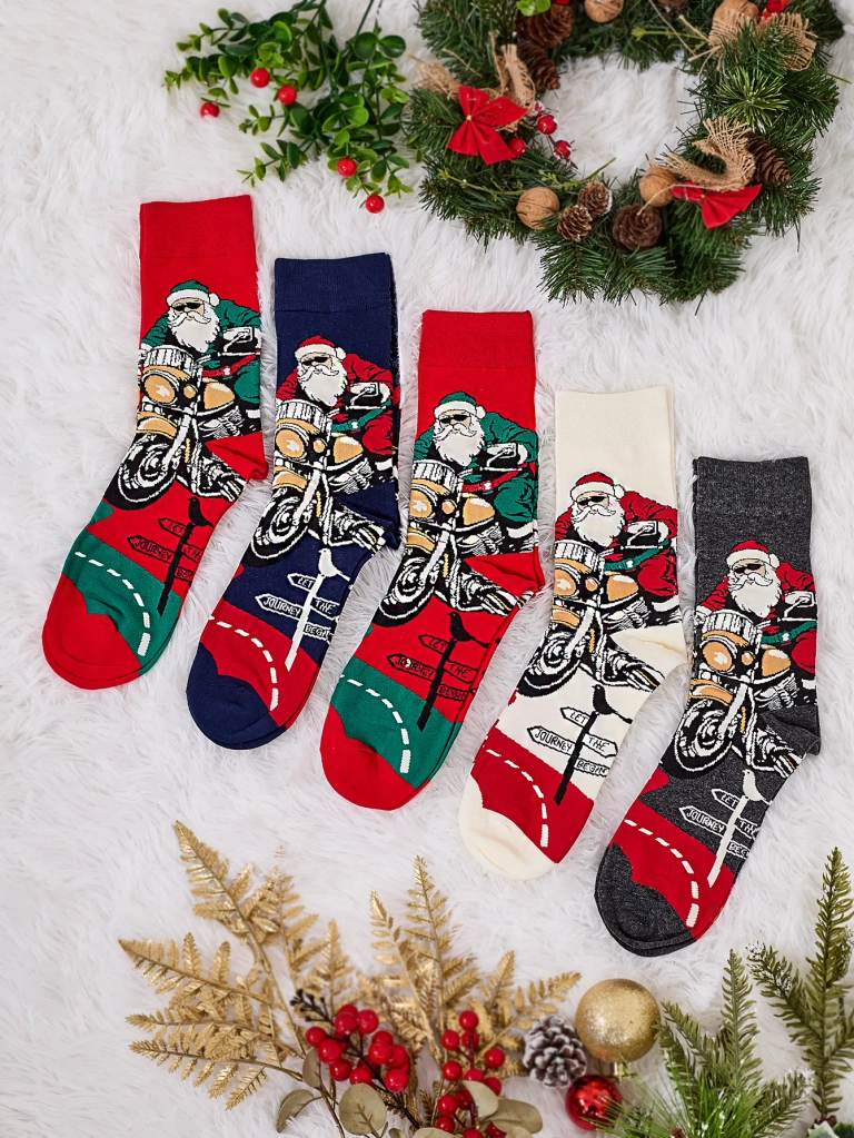 Роялфешън Дълги мъжки празнични чорапи 5 бр./опаковка