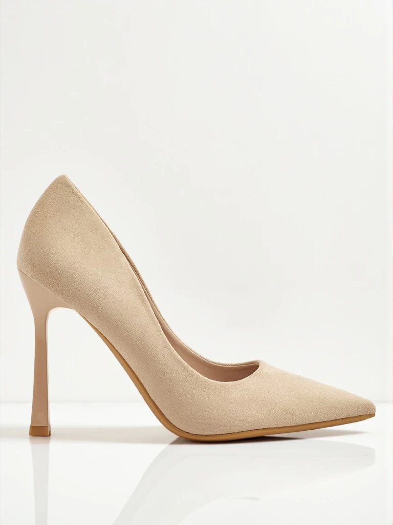 Дамски обувки на висок ток от еко велур Belunika