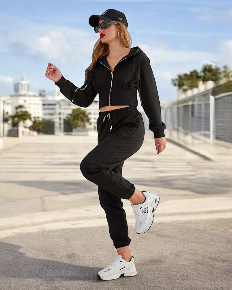 Royalfashion Дамски памучен комплект с потник