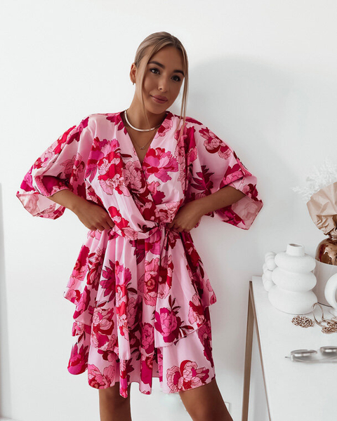 Royalfashion Дамска мини рокля с оригинален десен