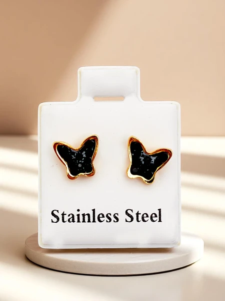 Royalfashion Дамски обеци с цирконий Пеперуди