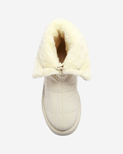 Бежови дамски обувки a'la ботуши за сняг Amirfu- Footwear