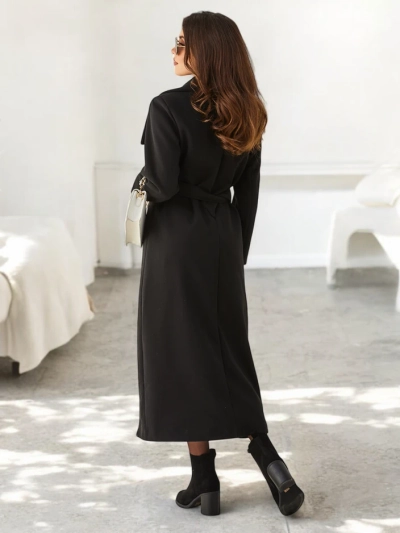 Royalfashion Дамско макси палто с връзка