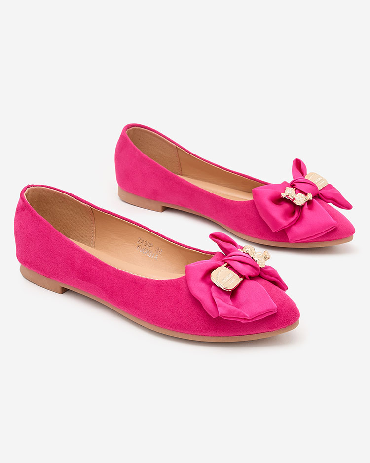 Royalfashion Дамски балерини със заострен връх и панделка Retripo