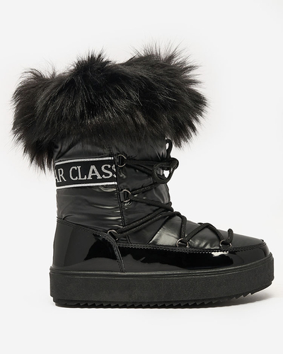Royalfashion Ботуши с дантела a'la snow boots with fur Heccti