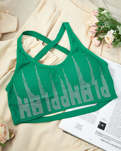 Royalfashion Дамски спортен сутиен с циркони