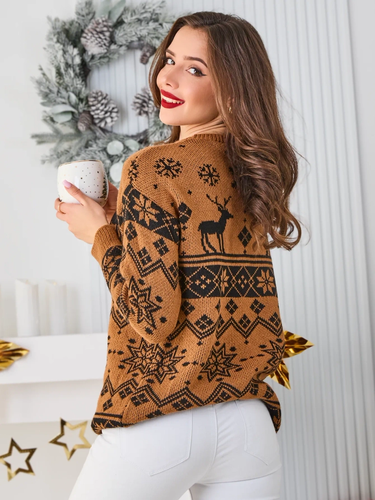 Royalfashion Женски коледен пуловер