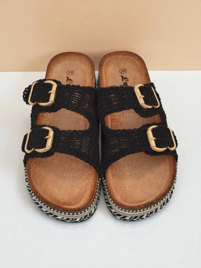 Royalfashion Дамски сандали на платформа с катарами CorkStyle