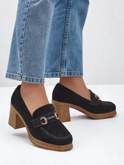 Royalfashion дамски лоуфъри с широк ток Apareus