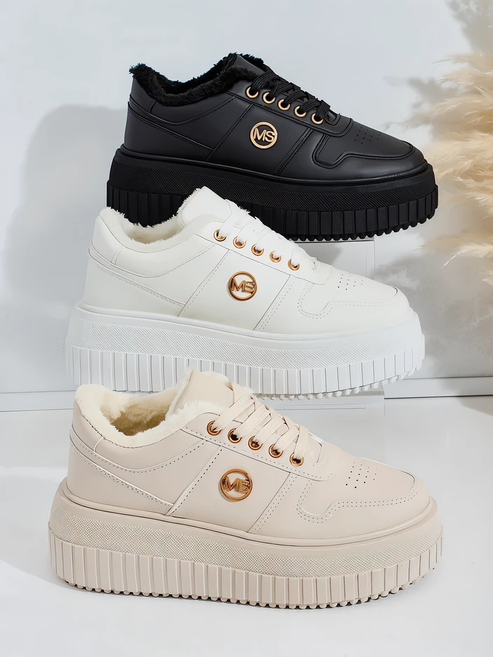 Royalfashion Затоплени дамски маратонки с кожа Rozit