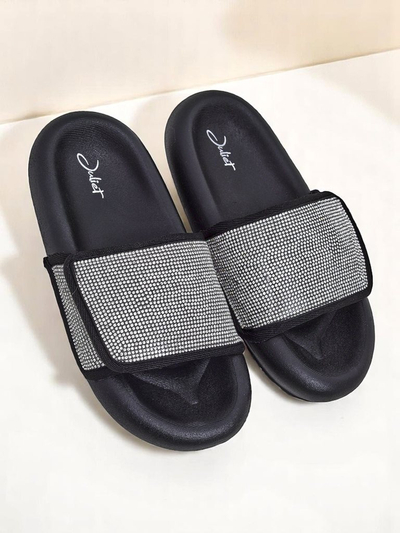 Royalfashion Дамски чехли на плоска подметка Sparkle Step