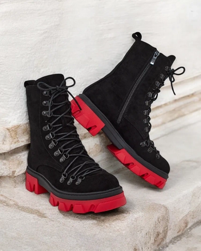 Royalfashion Дамски ботуши с дантела Xorri