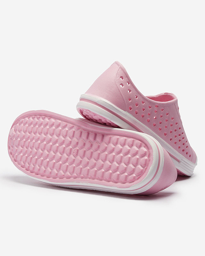 Розови ажурни детски гумени маратонки Jiteri - Обувки