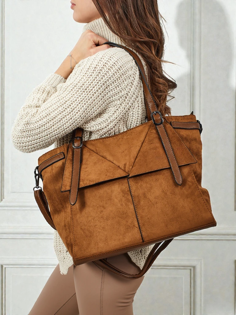 Дамска чанта shopper еко велур Daville