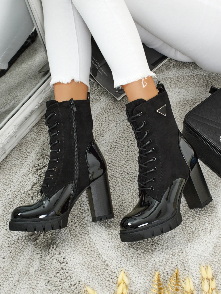 Дамски еко велурени боти на ток Event Bramble