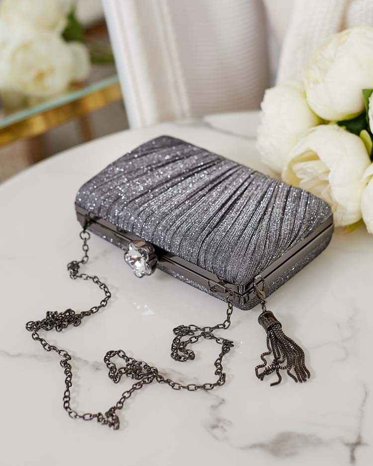 Royalfashion Малка дамска чанта с брокат