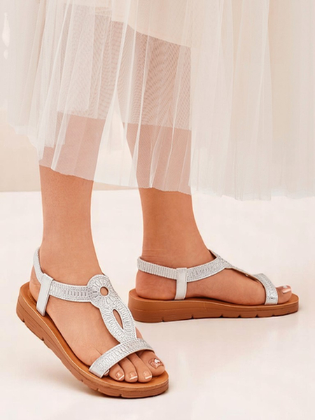 Royalfashion Дамски сандали с декоративни каишки Ava Shine