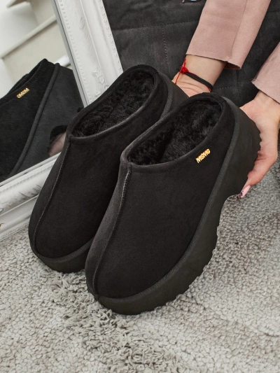 Къси дамски боти а'ла сноубутс с пухкава подплата Noelina