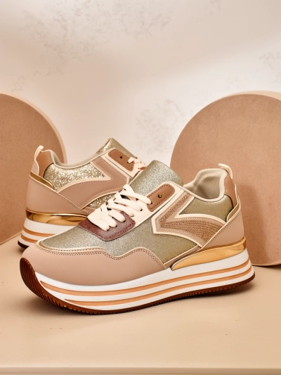 Royalfashion Женски маратонки с блясък Borovis