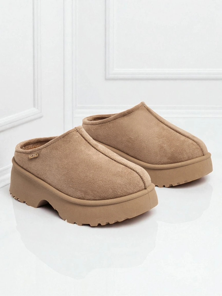 Къси дамски боти а'ла сноубутс с пухкава подплата Noelina