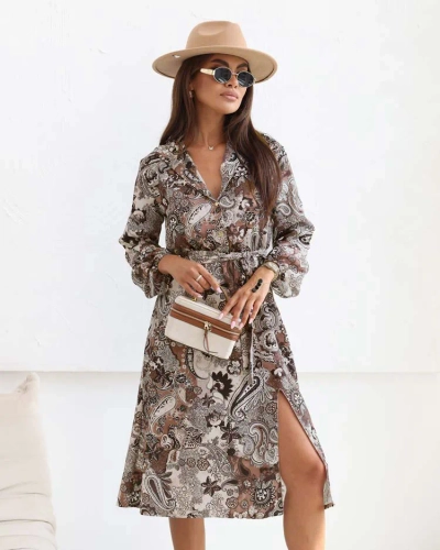 Royalfashion Дамска миди рокля с принт