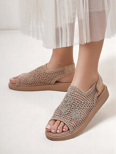 Royalfashion дамски ажурни сандали Levay с горна част