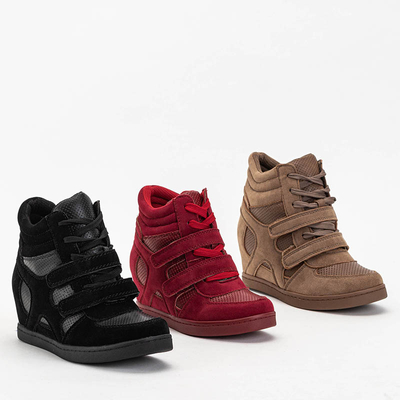 Sneakersy dziewczęce brązowe na krytym koturnie Janomi - Obuwie