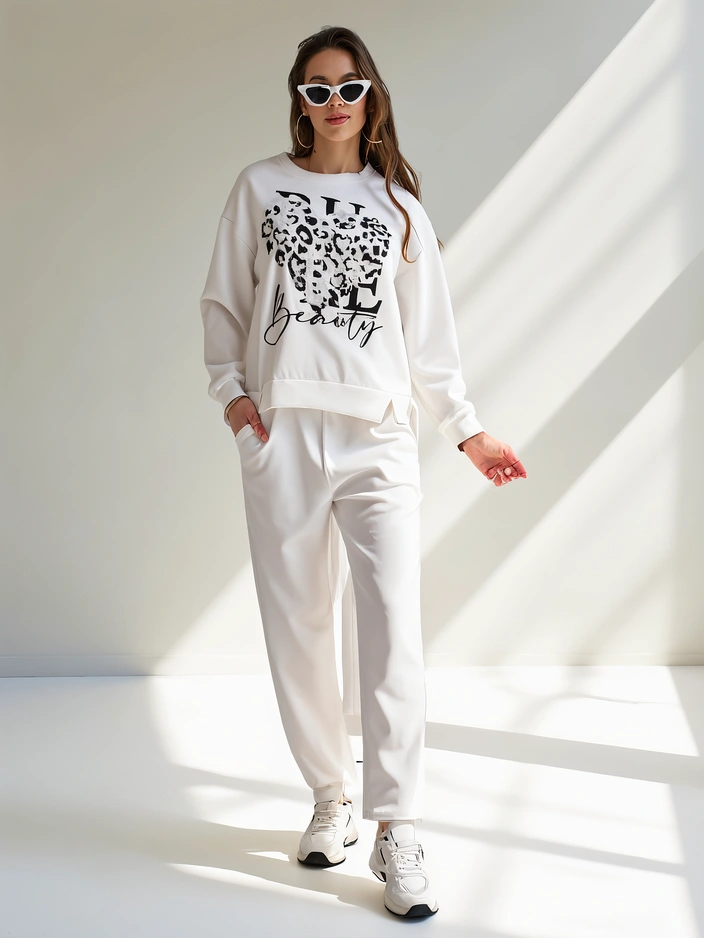 Royalfashion Жена комплект от вискоза с печат