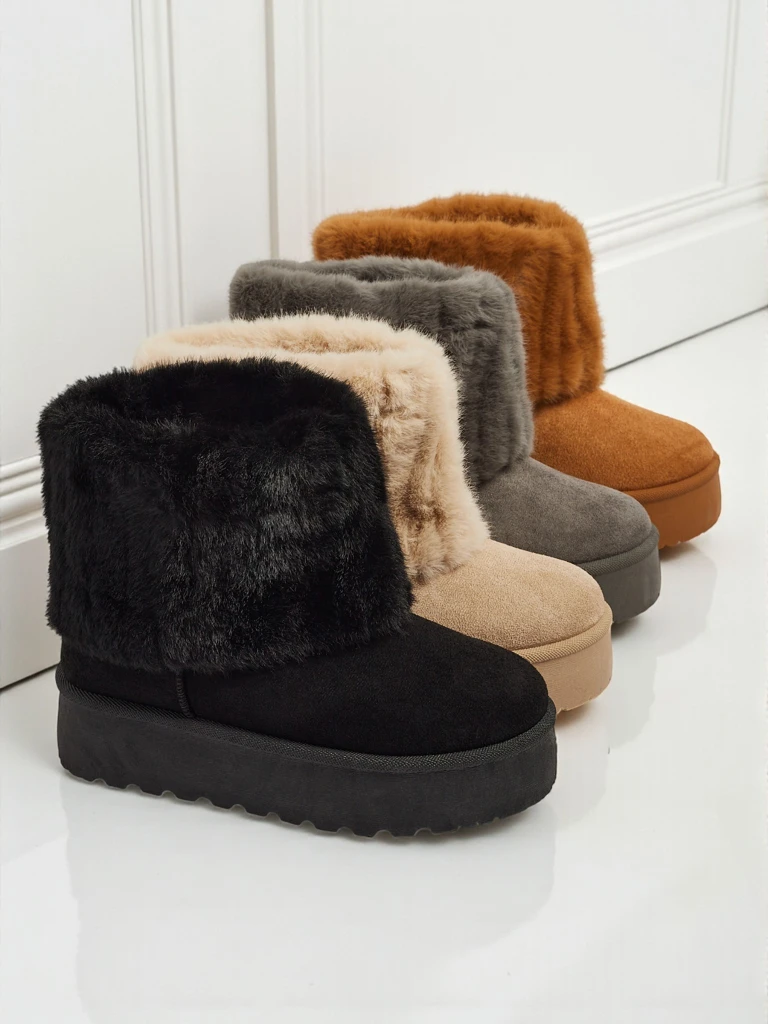 Дамски ботуши тип снегоходки с пухкава подплата Irelle