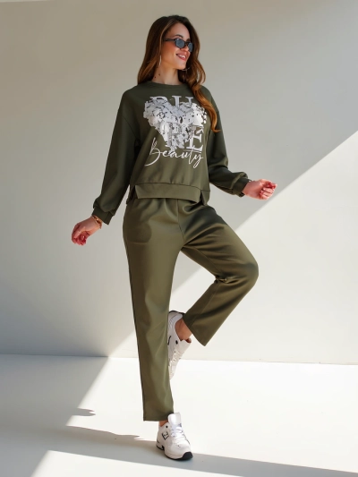 Royalfashion Жени комплект от вискоза с принт