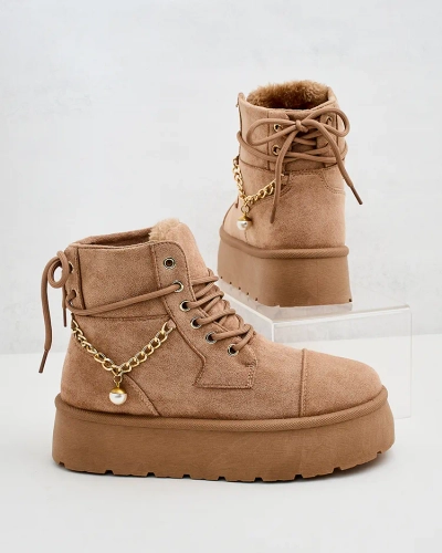 Royalfashion Дамски ботуши с връзки Woruces