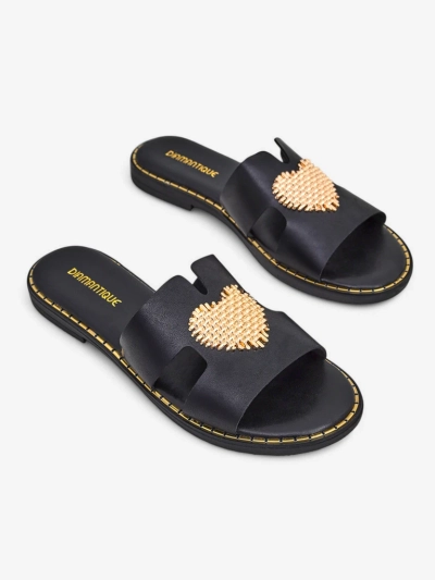 Royalfashion Жени чехли с форма на сърце Златно сърце