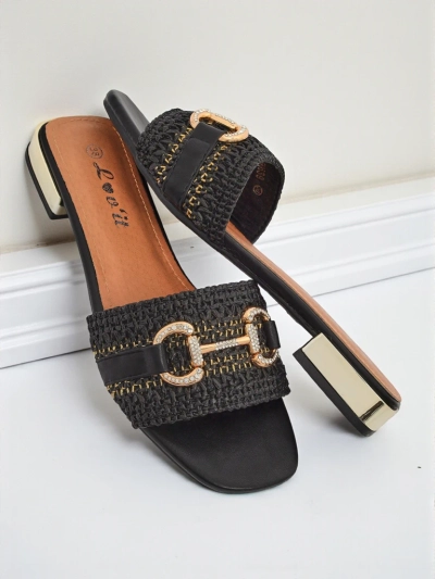 Royalfashion Дамски плетени чехли с декорация Aeterna