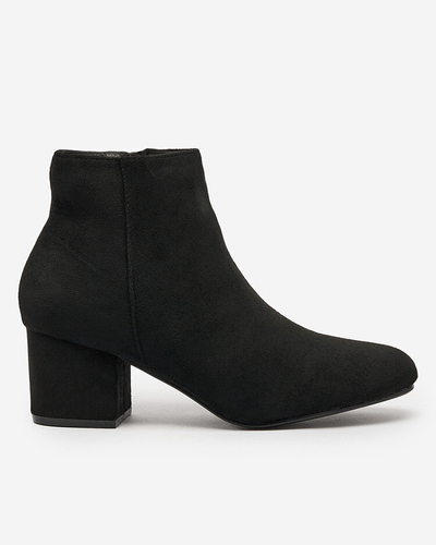 Royalfashion Черни дамски ботуши с нисък ток Referra