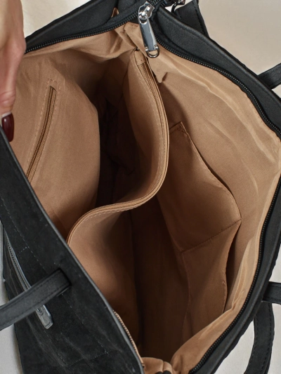 Дамска чанта тип shopper от еко велур Caryenne