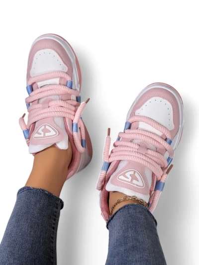 Royalfashion дамски спортни маратонки с декоративни връзки Clesiv