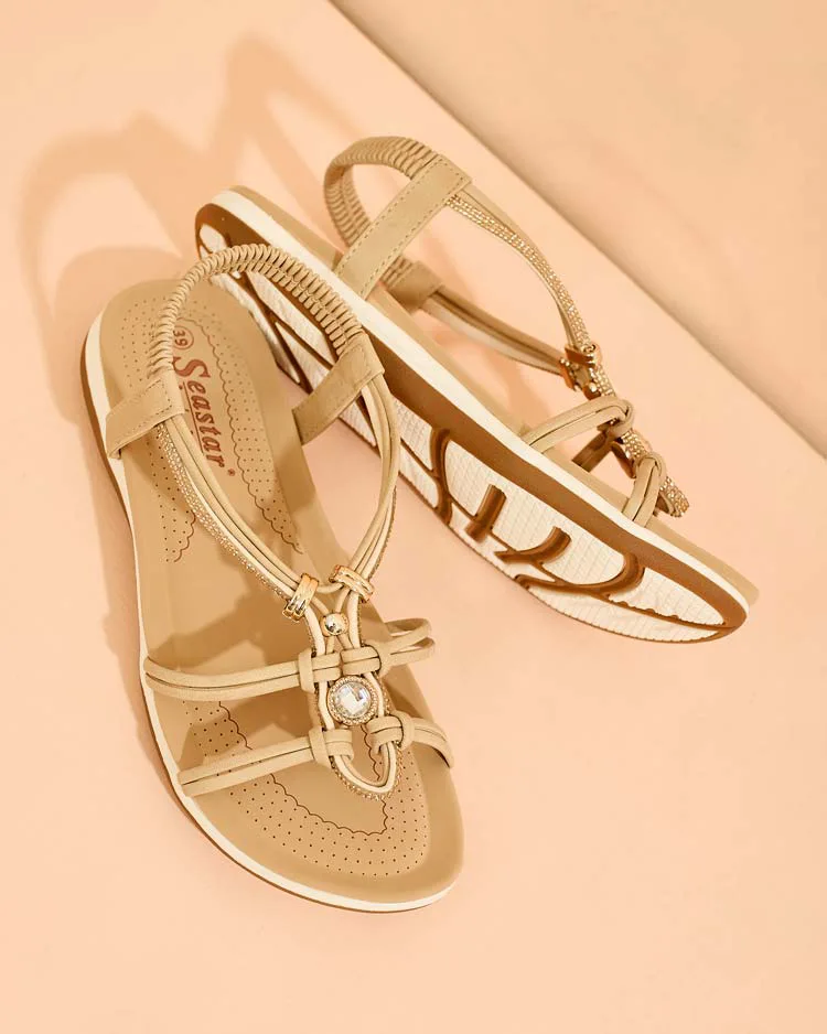 Royalfashion Дамски сандали с цирконий Solin